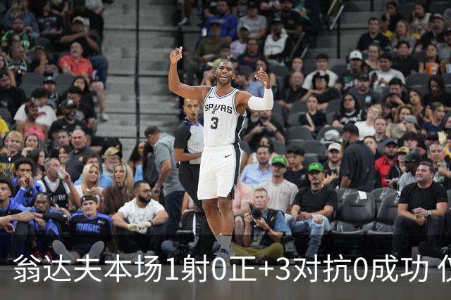 翁达夫本场1射0正+3对抗0成功 仅传球5次 0过人0关键传球 获6.2分