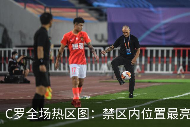 C罗全场热区图：禁区内位置最亮，其次是左路和中圈附近